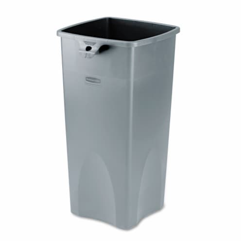 Rubbermaid® Square Trash Can - Gray Perspective: front