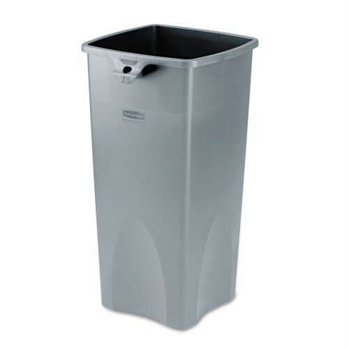 Rubbermaid® Square Trash Can - Gray Perspective: front