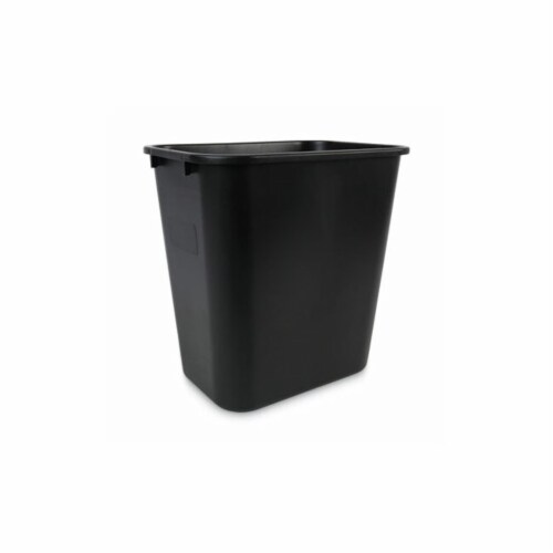 Soft-Sided Wastebasket, 28 qt, Plastic, Black