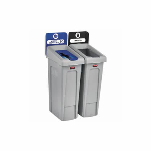 Rubbermaid Commercial Slim Jim Recycling Container 2007914 Perspective: front