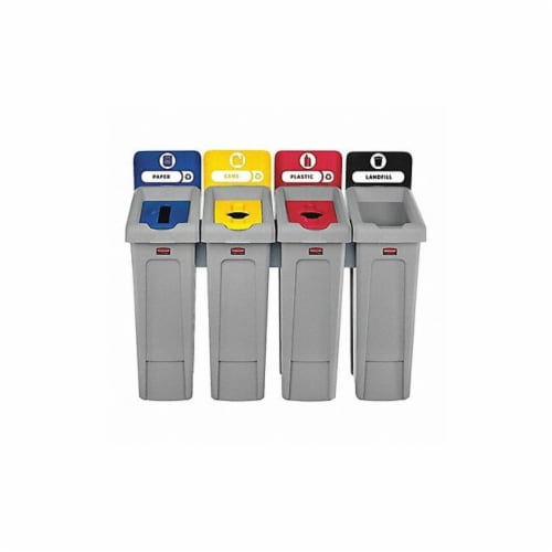 Rubbermaid Commercial Slim Jim Recycling Container 2007919 Perspective: front