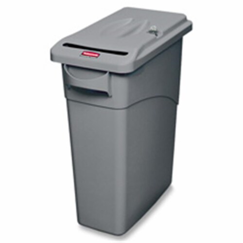 Rubbermaid RCP9W25LGYCT 16 gal Document Container Combo - Gray Perspective: front