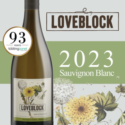 Loveblock Sauvignon Blanc New Zealand White Wine Perspective: front