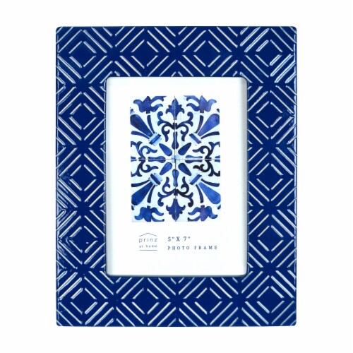 Prinz Resin Photo Frame - Indigo Perspective: front