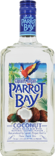 Captain Morgan Parrot Bay Coconut Puerto Rican Rum Perspective: front
