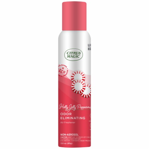 Citrus Magic® Holly Jolly Peppermint Odor Eliminating Air Freshener Spray Perspective: front