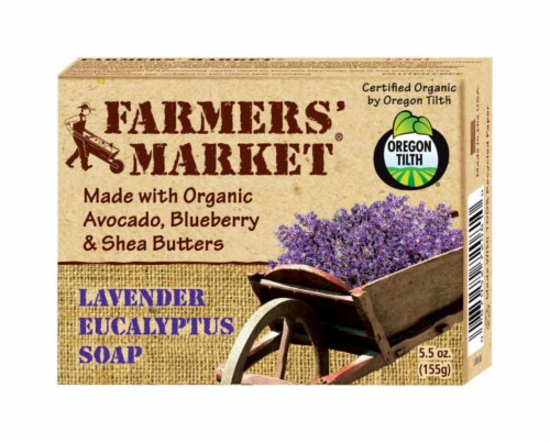 Farmer's Market Lavender Eucalyptus Soap Perspective: front