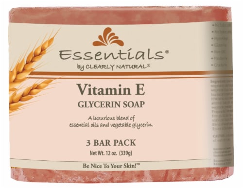 Clearly Natural Essentials Vitamin E Glycerin Soap Perspective: front