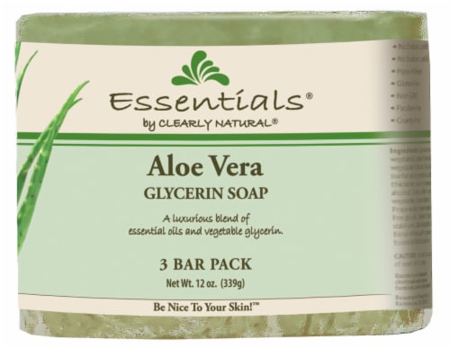 Clearly Natural Essentials Aloe Vera Glycerin Soap Perspective: front