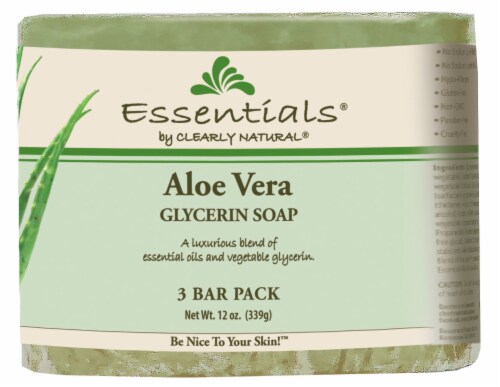 Clearly Natural Essentials Aloe Vera Glycerin Soap Perspective: front