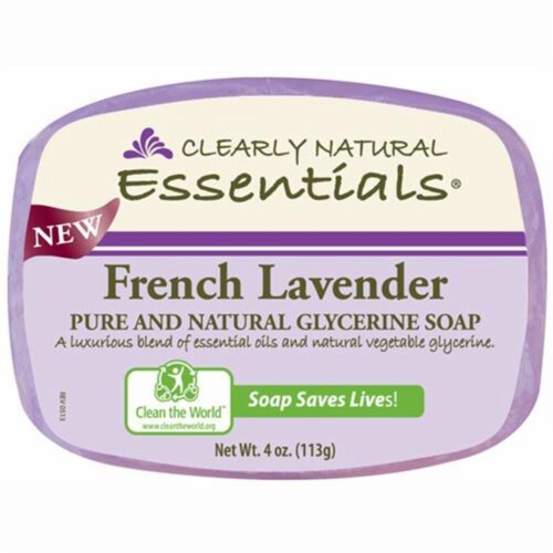 Clearly Natural Glycerin Bar Soap - French Lavender - 4 oz - 1279611 Perspective: front