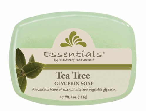 Clearly Natural Essentials Tea Tree Glycerin Soap Perspective: front