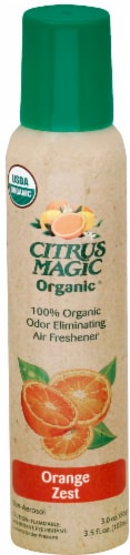 Citrus Magic Organic Orange Zest Aerosol Air Freshener Perspective: front