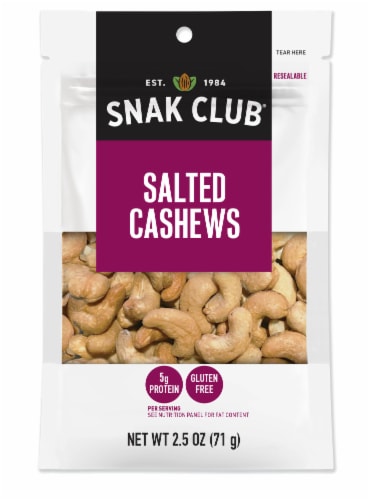 Snak Club Salted Cashews Perspective: front
