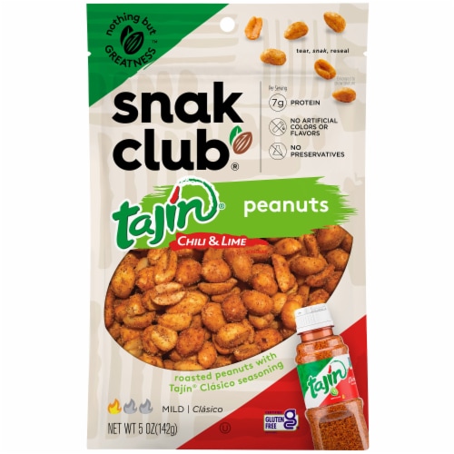 Snak Club® Tajin® Mild Chili & Lime Peanuts Perspective: front