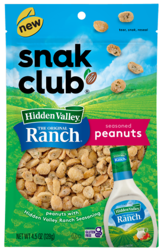 Snak Club® Hidden Valley® Ranch Seasoned Peanuts Perspective: front