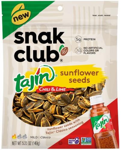 Snak Club® Tajin® Sunflower Seeds Perspective: front
