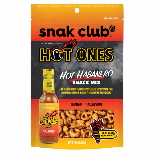 Snak Club® Hot Ones™ Hot Habanero Snack Mix Perspective: front