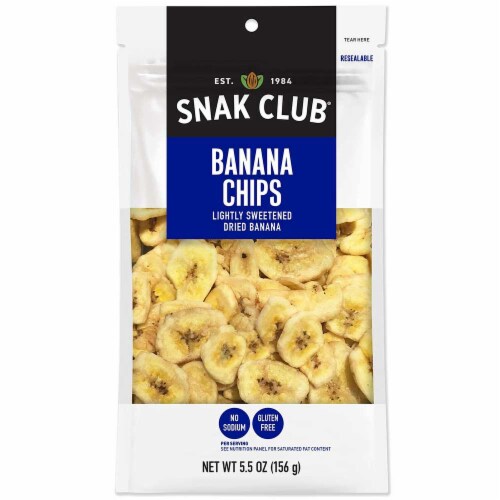 Century Snacks Snak Club Premium Pack Banana Chips, 5.5 Ounce -- 6 per case. Perspective: front