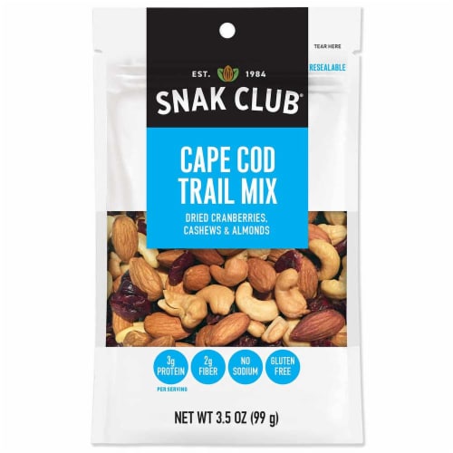 Snak Club All Natural Cape Cod Trail Mix, Non-GMO, 3.5-Ounces, 6-Pack Perspective: front