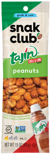 Snak Club Grab & Run Tajin Chili & Lime Mild Peanuts Perspective: front