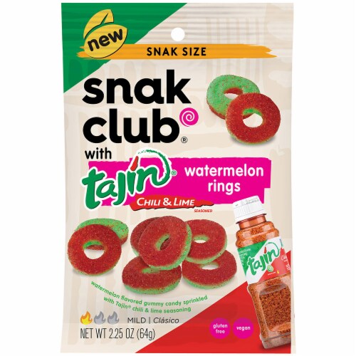 SnakClub® Tajin Watermelon Rings Perspective: front