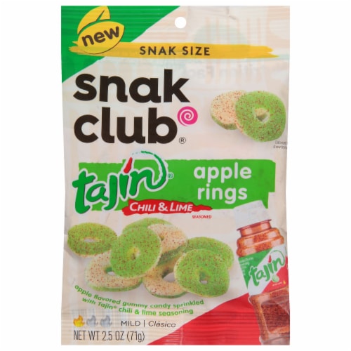 SnakClub® Tajin® Apple Rings Snak Size Perspective: front