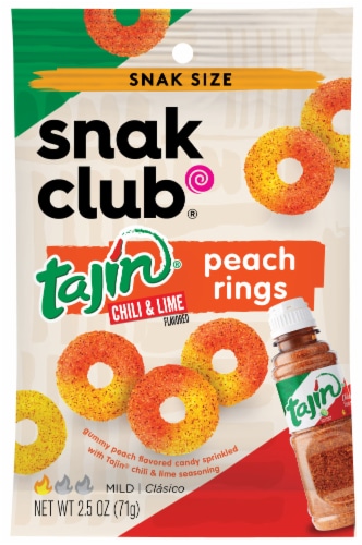 Snak Club Tajin Peach Rings Perspective: front