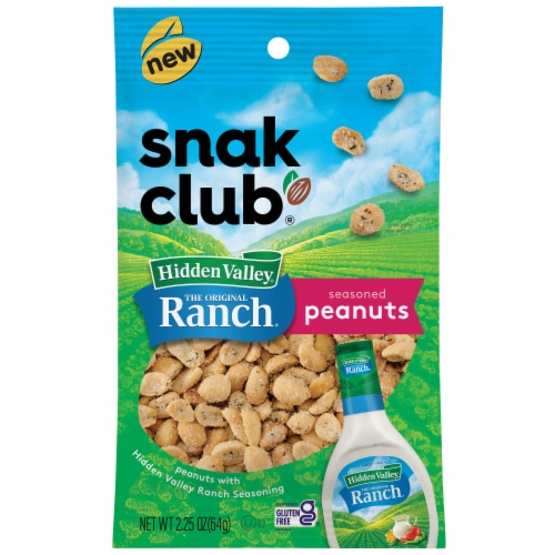 Snak Club Hidden Valley Ranch Seasoned Peanuts Perspective: front