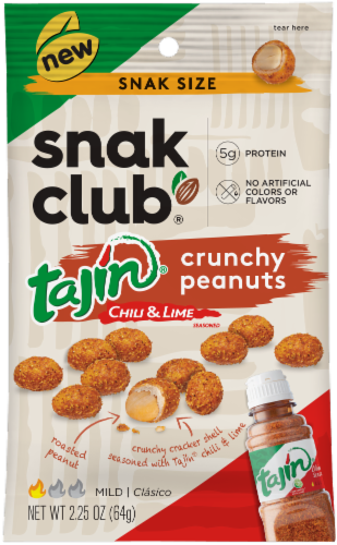 Snak Club® Tajin® Crunchy Peanuts Perspective: front