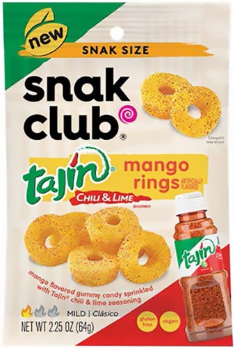 Snak Club® Tajin Mango Rings Perspective: front