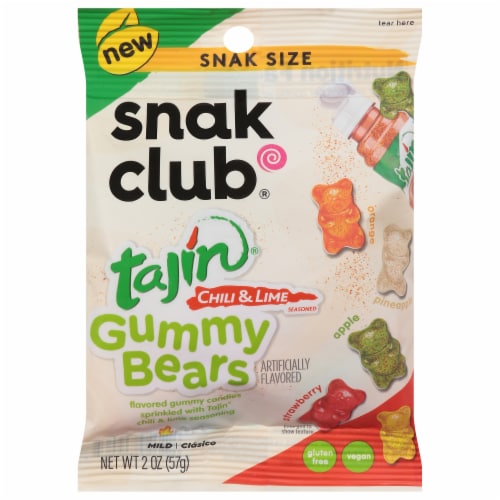 Snak Club® Tajin® Gummy Bears Perspective: front