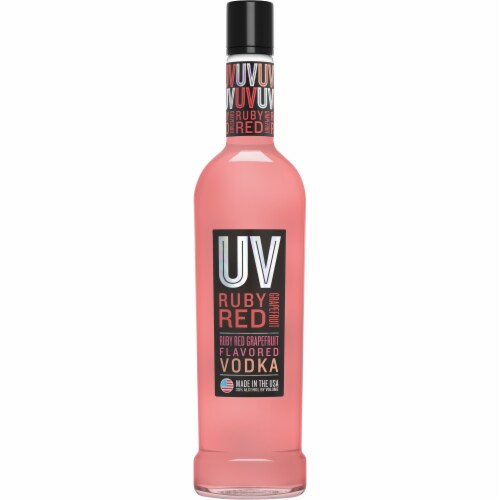UV Ruby Red Grapefruit Flavored Vodka Perspective: front