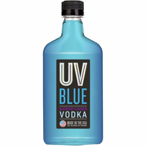 UV Blue Raspberry Flavored Vodka Perspective: front