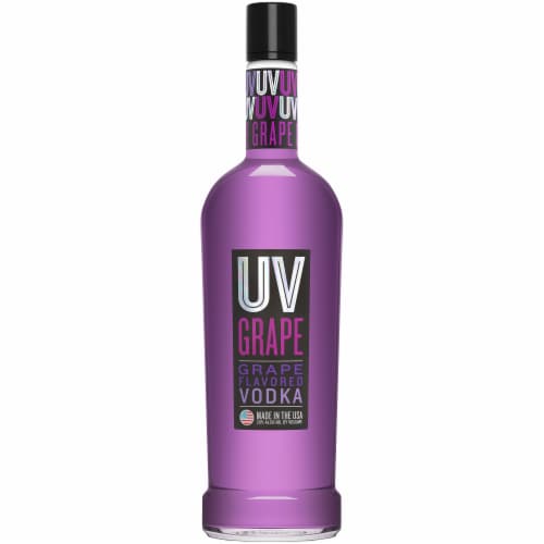 UV Grape Flavored Vodka Perspective: front