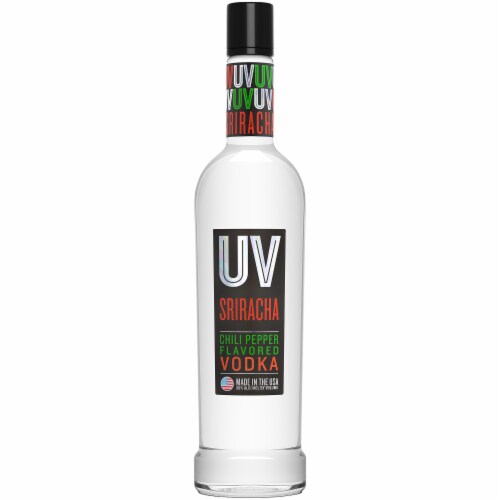 UV Sriracha Chili Pepper Flavored Vodka Perspective: front