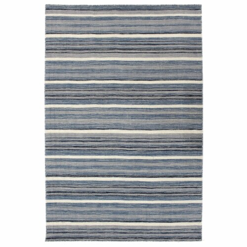 Liora Manne Aruba Faded Stripe Indoor Area Rug Denim 3'6  x 5'6 Perspective: front