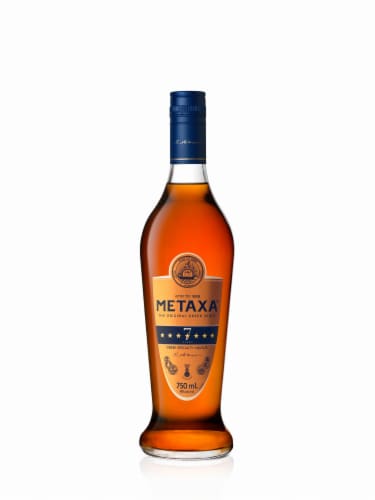 Metaxa 7 Stars Greek Brandy Perspective: front