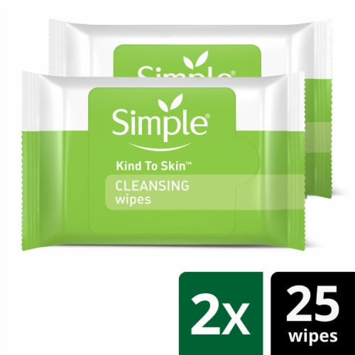 Simple Kind to Skin Cleansing Facial Wipes Perspective: front