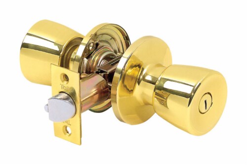 Tell Alton Bright Brass Passage Door Knob Right or Left Handed Tell Alton Bright Brass Passage Door Knob Right or Left Handed