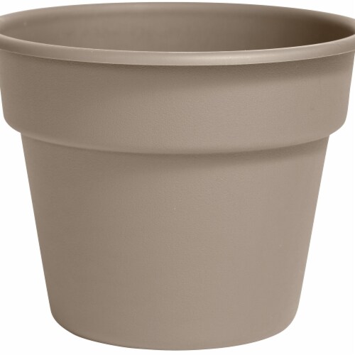 Bloem DC8-83 8 in. Dura Cotta Planter, Pebble Stone Perspective: front