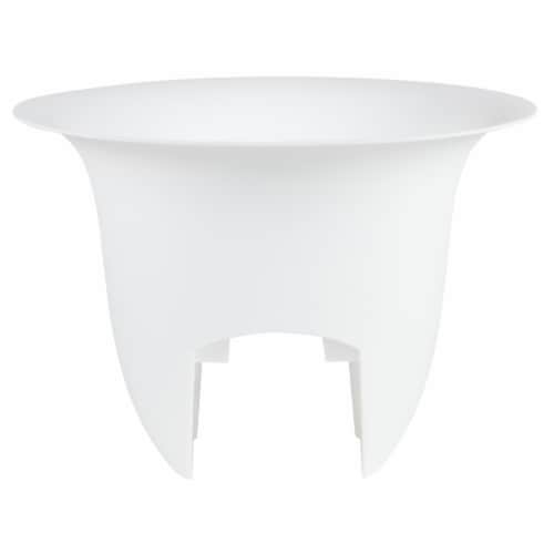 Bloem Modica Deck Rail Planter 12" Casper White Perspective: front