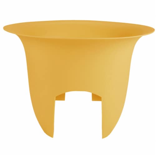 Bloem Modica Deck Rail Planter 12" Earthy Yellow Perspective: front