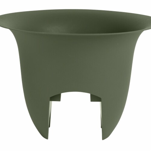 Bloem MR1242 12 in. Modica Deck Rail Planter, Living Green Perspective: front