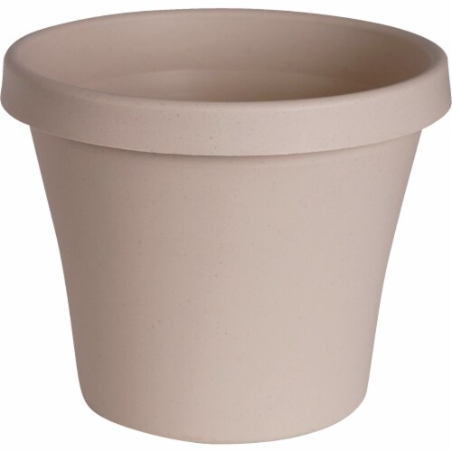 Bloem 8 In. Dia. Pebble Stone Poly Classic Flower Pot TR0883 Perspective: front