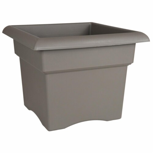 Bloem Veranda 14 In. Resin Charcoal Planter VER14908 Perspective: front