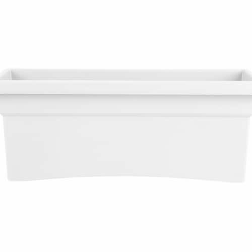 Bloem VER2609 26 x 11 in. Veranda Window Deck Box Planter, Casper White Perspective: front