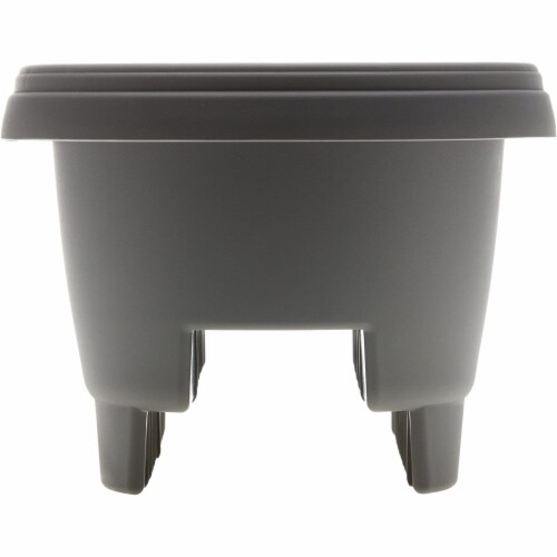 Bloem Modica Deck Rail Resin Rail Planter, Fits Rail Sizes 3 3.75