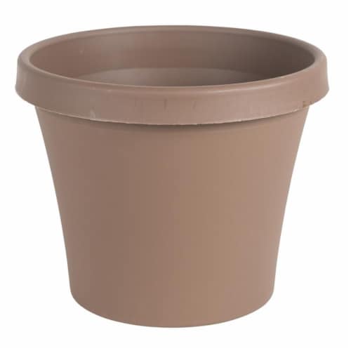 Bloem 450105-1001 10 in. Terra Pot Planter, Chocolate Perspective: front