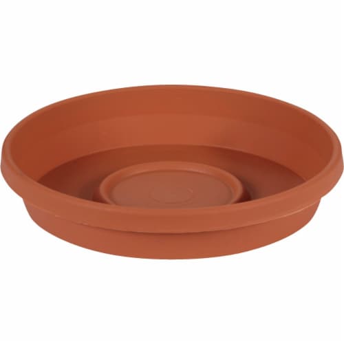 Bloem 8 In. Terracotta Poly Classic Flower Pot Saucer 20-51008C Perspective: front